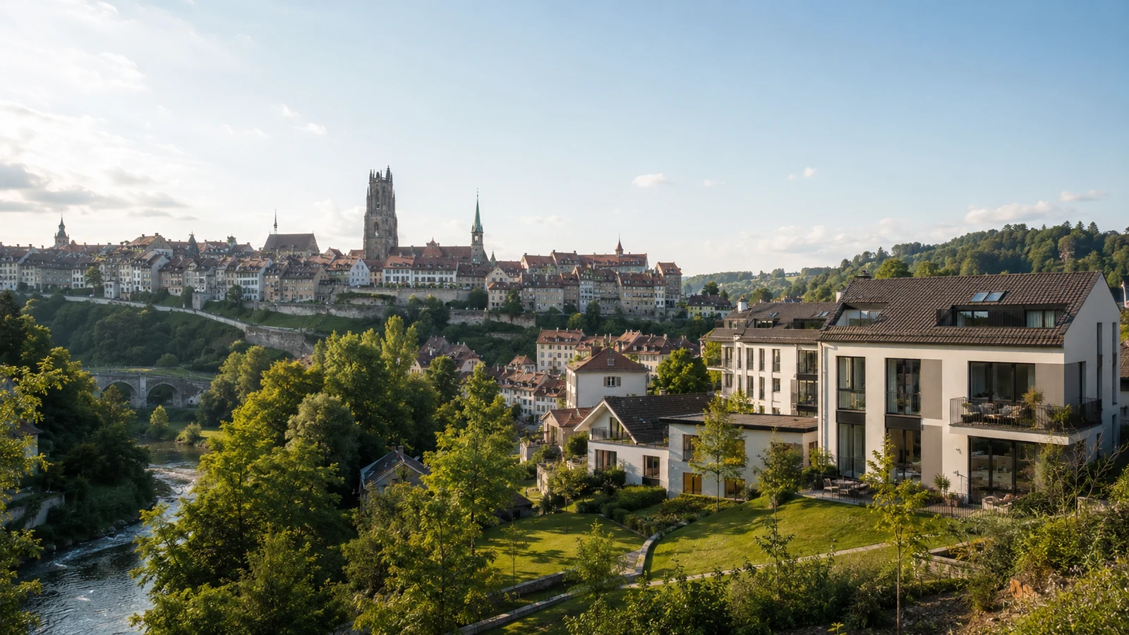 Apartments and residential surroundings for searches in Canton Fribourg