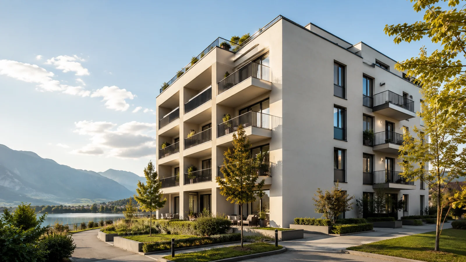 Modernes Haus mit Mietobjekten in der Schweiz